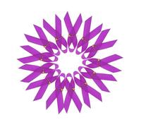 Housoutil 100pièces Épinglettes Ruban de Sensibilisation Satin Broches Caritatives pour Violences Conjugales Cancer du Pancréas Événementiel et Commémoratif