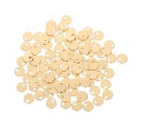 Housoutil 100pièces Pendentif Rond Acier Inoxydable Vierge Disques Ronds Pour Création Bijoux Étiquettes Vierges à Graver Porte-clés Plat