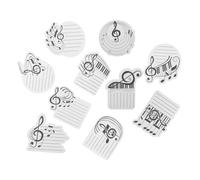 Housoutil 10pièces Bloc-notes Autocollants Musique Formes Originales Notes Décoratives pour Organisation Bureau et Cahier de Notation Musicale