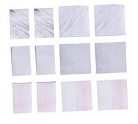 Housoutil 12 Pièces Bloc Notes Adhésifs Créatifs Marbre Lot de Notes Autocollantes Déchirables pour Bureau École et Maison Style Aléatoire
