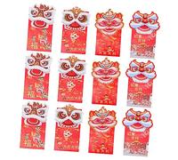 Housoutil 12 pièces Envelopes For Year Creative Tiger Year Paper Packets With Auspicious Chinese Patterns Sturdy And Festive Gift Bags