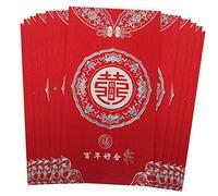 Housoutil 12 Pièces enveloppe rouge heureux wedding Chine faire la fête enveloppe rouge en tissu année enveloppe rouge des couples paquet d'argent de mariage Paquet rouge Papier