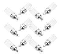 Housoutil 12 Pièces Mini Transparent Glass Wishing Bottle Pendants With Tight-sealing Caps Refillable Oil Bottles For Essential Oils And Perfume Aromatherapy Charms For Travel Crafts Wedding