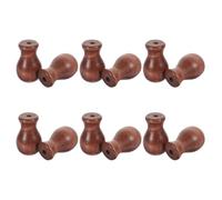 Housoutil 12 Pièces Tirages à L'aveugle en Bois Marron, Poignées de Cordon Lisses et Faciles à Installer pour Stores et Rideaux, pour Chambre et Bricolage