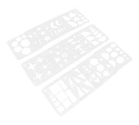 Housoutil 12pièces Pochoirs Géométriques pour Peinture Motifs Fleurs Étoiles Réutilisables Outils Créatifs Formes Variées Projets Artistiques