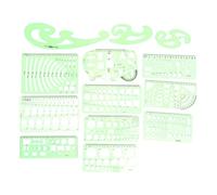 Housoutil 13 Pièces Set de Pochoirs Géométriques pour Dessin Technique Outils de Rédaction Pratiques pour Étudiants et pour École Bureau et Artistiques