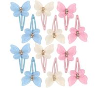 Housoutil 15 Pinces à Cheveux pour Filles Garçon et Filles, Accessoires Mignons en Tissu, Antidérapantes et Faciles à Attacher, pour Tenues D'