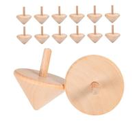 Housoutil 15pièces Lot de Toupies Bois à Peindre Jouets DIY pour Garçon Fille Non Beiges