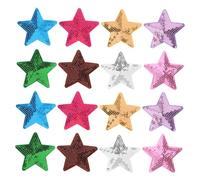 Housoutil 16 pièces Lot de Écussons Thermocollants Étoiles à Paillettes Brodés Patchs Étoiles à Repasser pour Vêtements Chapeaux Jeans Accessoires DIY Mode et Décoration