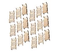 Housoutil 18 Pcs Miniature Wooden Sleighs Christmas Tree Hanging Ornaments For DIY Painting Crafts Holiday Wedding Tabletop Decoration