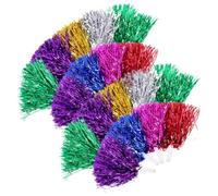 Housoutil 18 Pcs Pompons de Cheerleading en Plastique Poignée, Accessoires pour Compétitions Sportives et Routines de Danse, pour Dynamiser L'ambiance et Ajouter de L'éclat Couleur Aléatoire