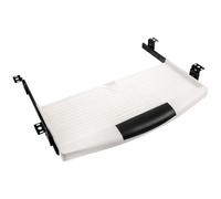 Housoutil 1ensemble Support Clavier Coulissant Abs avec Glissières à Extension Totale Plateau de Rangement Ergonomique pour Bureau Informatique