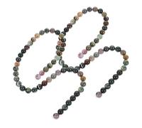 Housoutil 2 Cordes Perles Agate Décoratives pour Fabrication de Fils de Perles Loose Diy pour Colliers Bracelets par Fil