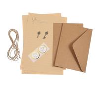 Housoutil 2 Ensembles Kit Papier à Lettres Rétro A5, Portable | Papier, Enveloppe et Corde de Chanvre Métal, pour Lettres de Remerciement et Paroles