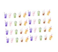 Housoutil 2 Ensembles Mini Gobelet Glace Accessoires De Bijoux Créatifs Plastique Pour Diy Charms Pendants Colorés Décorations Pour Boucles Oreilles Porte Clés Et Sacs 20 Pièces * 2