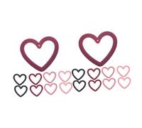 Housoutil 2 Ensembles Pendentif D'amour Collier Bricolage En Forme De Cœur Émail Breloques Pour La Fabrication De Bijoux Charmes De Coeur Pendentifs Coeur D'amour Flocage Résine 8 Pièces * 2