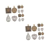 Housoutil 2 Ensembles Set Pendentifs Alliage pour Fabrication de Bijoux Trays à Motifs Délicats pour Diy Accessoires de Bijoux