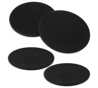 Housoutil 2 Paires Disques de Glisse Pilates Noirs en PP, Double Face et Pliables, Faciles à Ranger, Forme Arrondie, Salle de Sport Bureau