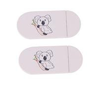 Housoutil 2 Pcs Cache Webcam pour Ordinateur Portable et Bureau - Protection de Caméra Discrète, Couverture Glissante Facile à Installer, Motif Koala, Usage Quotidien Travail et Maison