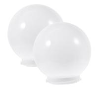 Housoutil 2 Pièces Abat Jour Sphérique Laiteux Protection Lampe Extérieure Abat Jour Mural Remplacement Globe Luminaire et Facile à Installer