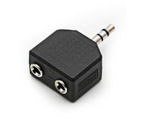 Housoutil 2 pièces Adaptateur Casque Double Audio Splitter Y Répartiteur Jack Mâle vers Double Femelle pour Casque et Microphone Plastique