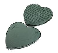 Housoutil 2 Pièces Bases Mousse Cœur pour Arrangement Floral Décoration de Voiture de Mariage Support de Fleurs Pratique et Durable