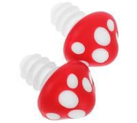 Housoutil 2 Pièces Bouchons à Vin en Silicone Mousseux Bouchon de Fraîcheur pour Bouteilles de Vin Conception Originale et Étanche Conservation Pratique et Élégante Rouge