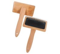 Housoutil 2 Pièces Brosse à Carder Bois Lot pour Feutrage Laine avec Poignée Pinceaux Aiguilletage Main pour Filage et Tissage Outils Artisanat Feutrage Laine