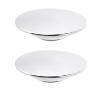 Housoutil 2 Pièces Cache-Prise Escamotable en Acier Inoxydable Rond Résistant à l'usure pour Lavabo, Couvercle de Bonde Moderne Adapté la Décoration Intérieure Plusieurs Styles