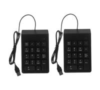 Housoutil 2 pièces Clavier Numérique USB Portable Touches Numérique Filaire Compact pour PC Portable Bureau Finance Comptabilité