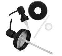 Housoutil 2 Pièces Couvercle de Pot en Verre avec Pompe Manuelle 7cm Noir
