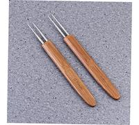 Housoutil 2 Pièces Crochets à Dreadlocks Carbonisé Aiguilles de Tricotage Légères et Durables Outils de Crochet pour Coiffures Tressées Lot