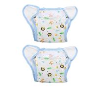 Housoutil 2 Pièces Culottes D'apprentissage pour Bébé Couches-culottes en Coton Blanc à Motif Cartoon Couche Lavable Couche Anti-fuite pour Bébés