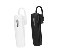 Housoutil 2 pièces Écouteur sans Fil Unique pour Voiture et Ergonomique Confortable pour Usage Prolongé Blanc et Noir