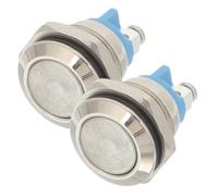 Housoutil 2 pièces Kit de Boutons Sonnette Filaire Remplacement pour Porte Entrée Installation Facile Boutons Robustes Cuivre Nickelé Adaptés pour Sonnette Filaire Extérieure