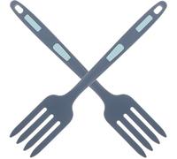 Housoutil 2 Pièces Lot de 2 Fourchettes à Nouilles en Silicone Bleu Foncé, Résistantes à la Chaleur, Multifonctions Cuisine, Ustensiles Professionnels pour Pâtes et Fritures, Légères et