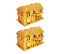 Housoutil 2 Pièces Maison Sacrificielle de Luxe en Plastique Or | Espace D’offrande Spacieux, pour Cérémonie Commémorative, Fête des Fantômes Affamés, Respect Familial