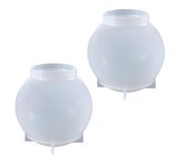 Housoutil 2 Pièces Moule Boule en Silicone, Création de Sphères Cristal DIY | Forme Sphérique Réutilisable, Nettoyage Facile, Adaptée aux Perles, Loisirs Créatifs Maison et Débutants