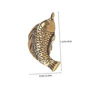 Housoutil 2 Pièces Pendentifs Carpe Laiton Vintage Breloques Animales pour Bijoux DIY Décorations Porte Clés et Sacs Symbolisant et Harmonie