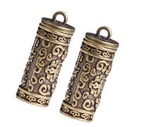 Housoutil 2 Pièces Pendentifs Laiton Vieilli Lot de Pendentifs Diy Écrits Accessoires de Clé et Décorations Uniques Laiton pour Bricolage