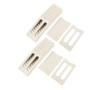 Housoutil 2 Pièces Porte Carte de Pointage Télescopique 10 Emplacements | Support Mural Beige, Réglable et Stable, pour Cartes de Présence et Pointeuses, Usage Atelier ou Entrepôt