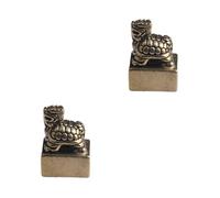 Housoutil 2 Pièces Porte Clés Laiton Forme de Tortue avec Pendentif Décoration pour Maison Événements Spéciaux