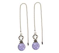 Housoutil 2 Pièces Pull Chain Switch Crystal Ball Extender With Antique Bronze Finish For Ceiling Fans Light Lamps Easy Installation And Elegant Control