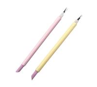 Housoutil 2 Pièces remover cuticule outils ongles outils d'art d'ongle repousseur de cuticule dissolvant de peau morte Exfoliant Outils de manucure stylo en céramique Stylo de gravure