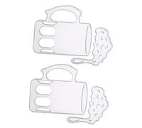 Housoutil 2 Pièces Set de Dies de Découpe Forme de Tasse à Acier Au pour DIY Décoration Dalbums et Scrapbooking et Portable