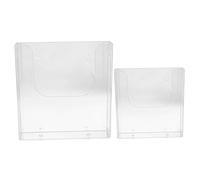 Housoutil 2 Pièces Support de Document Transparent Acrylique Lot de Porte Brochures Mural pour Dossiers et Organisateur de Fichiers Bureau