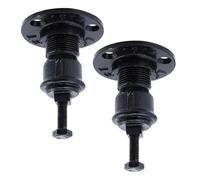 Housoutil 2 Pièces Support Main Courante Escalier en Fer Noir Style Industriel Robuste et Solide pour Fixation Murale, Accessoire pour Rampes D'escalier Intérieur en Entreprise ou Magasin