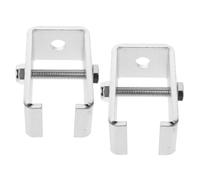 Housoutil 2 Pièces Support Suspendre pour Rail de Chariot, Support de Rail de Chariot de Canal, Acier Inoxydable Argenté, Diamètre Trou 9/16, Trou Latéral 7/16, pour Entrepôt et Ligne