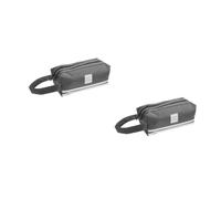 Housoutil 2 Pièces Trousse à Crayons Double Capacité Oxford Sac de Rangement Multifonctionnel Portable pour Fournitures Scolaires Trousse de Bureau Adorable et Pratique Gris Foncé