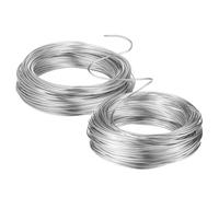 Housoutil 2 rouleaux Fil Aluminium Argenté Fil Flexible pour Bricolage Modelage Création Bijoux Décoration et Couronnes